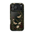 Vintage Greenhouse Dark Floral Butterfly Magnetic Impact-Resistant Phone Case