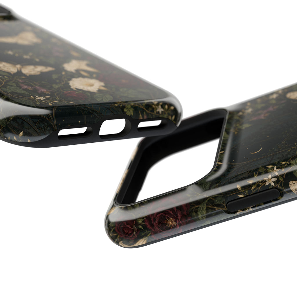 Vintage Greenhouse Dark Floral Butterfly Magnetic Impact-Resistant Phone Case