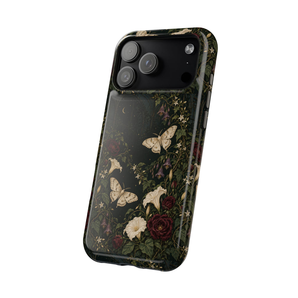 Vintage Greenhouse Dark Floral Butterfly Magnetic Impact-Resistant Phone Case
